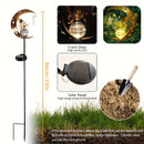 Luz de jardín lunar de hada alimentada por energía solar - Diseño caprichoso de mariposa y estrella, decoración de camino al aire libre para jardín, patio y porche, resistente a la intemperie IP65, batería de níquel cargada por energía solar, capacidad d