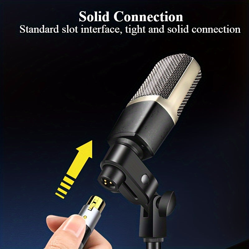 1pc CHOSEAL Cobre monocristalino de 3.5mm a conector hembra XLR Cable de audio, Macho a hembra, Calidad de sonido HiFi, Conectores bañados en oro, Forma redonda, Compatible con Ethernet CAT6A para computadoras, amplificadores, altavoces