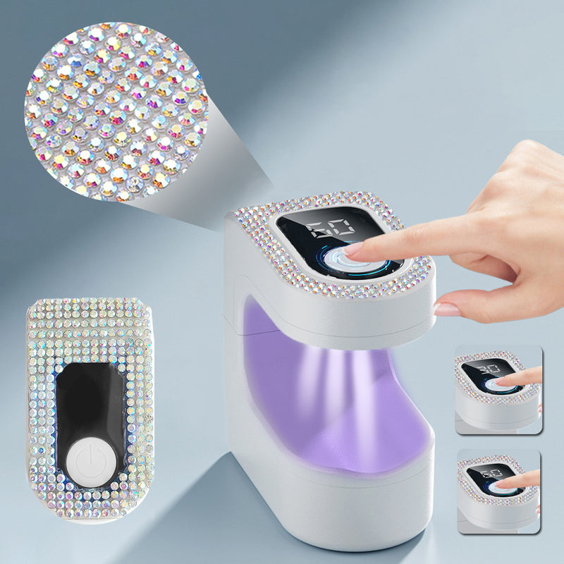 Linterna Portátil Mini para Uñas con Temporizador, Secador de Gel Plástico Recargable USB para Uso en Casa y Salón