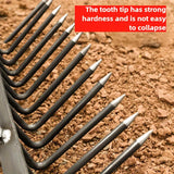 9-Dientes de Acero de Manganeso Desmalezadora Manual, Mango Ergonómico, Desmalezadora Manual Duradera para Jardín Cesped Farmland, Cultivador de Suelo Eficiente para Plantar y Desmalezar, Herramienta de Jardín | Quitamalezas Ergonómico | Rastrillo de Met