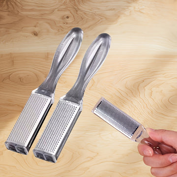 2 unidades de lima de pie de plástico hipoalergénico - Portátil, no necesita batería, ideal para viajes y uso en casa, elimina callos y piel muerta, cuidado de pies para viajes | Diseño ergonómico | Lima de pie duradera