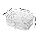 3pcs Accesorios de Acero Inoxidable para Freidora de Aire - Rejilla Rectangular Multifuncional, Apto para Microondas, Apilable y Antiadherente - Adecuado para la Mayoría de Freidoras de Aire, Revestimiento para Freidora de Aire