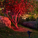 Foco de Árbol con LED Alimentado por Energía Solar para Paisajismo Exterior - Impermeable IPX4, Luz Roja, Iluminación Portátil para Jardín y Patio, Material Plástico, Instalación Fácil en el Suelo, Luces Solares para Jardín
