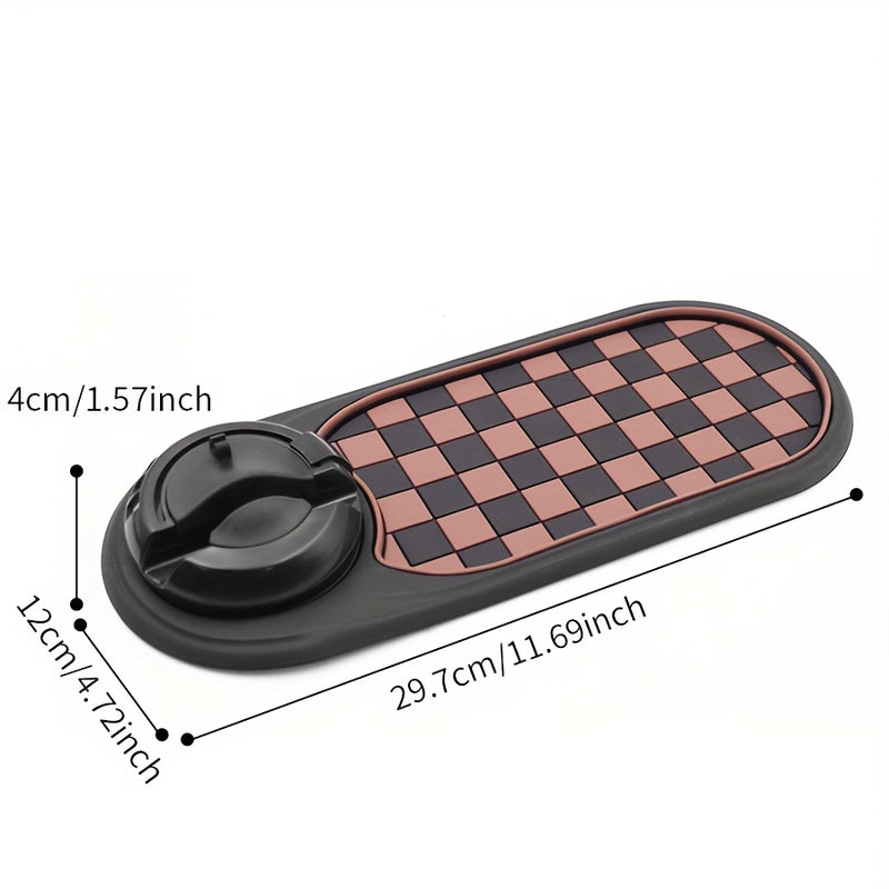 Soporte antideslizante para coche - Montaje rotativo antideslizante para teléfono, navegación y tarjetas de estacionamiento, material ABS, opciones negras/rojas/grises, compatible con la mayoría de los vehículos, montaje para teléfono en coche, accesorio