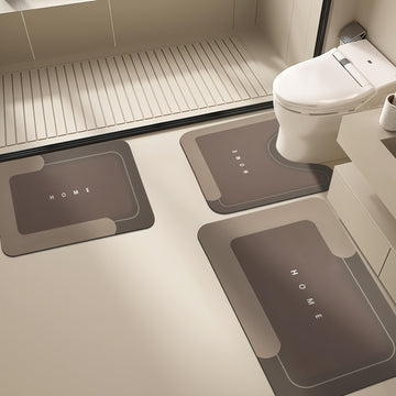 Conjunto de 3 Piezas de Accesorios de Baño: Alfombrillas de Baño Ultra Absorbentes - Antideslizantes, Secado Rápido, Fácil Limpieza - Perfectas para la Entrada, la Ducha y la Lavandería