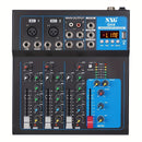 1pc NXG Consola de mezcla digital profesional de 7 canales, material aleación, fuente de alimentación de 220-240V CA, enchufe estándar europeo, para grabación de micrófono, mezcla de DJ, sistema de sonido en vivo - Negro