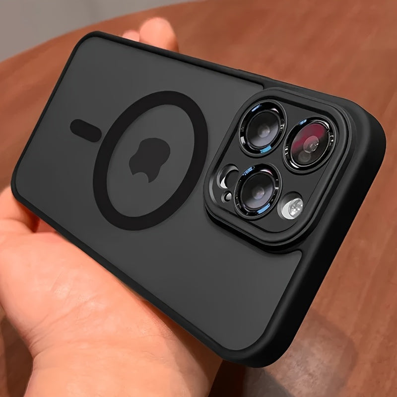 Funda mágica de lujo, mate y translúcida, resistente a golpes para iPhone 16, 15, 14, 13, 12, 11 Pro Max, compatible con carga inalámbrica y modelo 16e