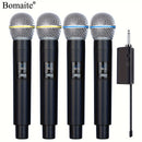 Microfono sin varillas Bomaite, Micrófono de Karaoke Portátil con Receptor Recargable para Fiestas, Iglesias y Bodas
