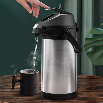 Botella de Agua Caliente Aislada de Acero Inoxidable de 3L con Grifo Fácil de Presionar - Gran Capacidad para Uso en Casa, Coche y Cocina - Mantiene las Bebidas Calientes o Frías - Diseño Duradero y Portátil
