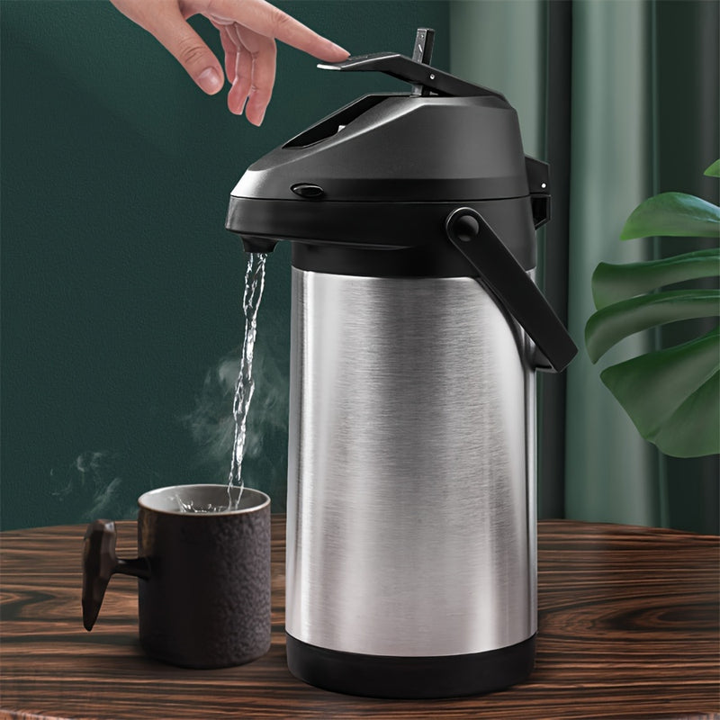 Botella de Agua Caliente Aislada de Acero Inoxidable de 3L con Grifo Fácil de Presionar - Gran Capacidad para Uso en Casa, Coche y Cocina - Mantiene las Bebidas Calientes o Frías - Diseño Duradero y Portátil