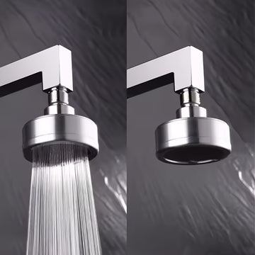 Cabezal de ducha de acero inoxidable 304 con acabado cepillado, ahorrador de agua con efecto lluvia, pequeño chorro superior, desmontable y lavable, estilo clásico para baño moderno, cabezal de ducha ahorrador de agua | Cabezal de ducha moderno | Cabezal
