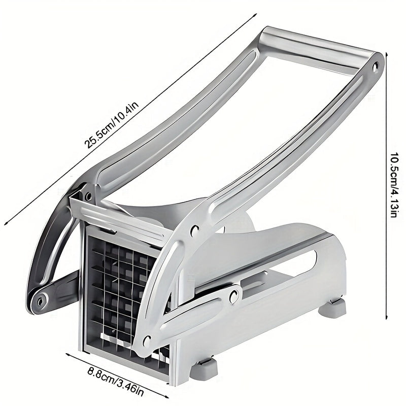 Cortador de verduras y frutas de acero inoxidable multifuncional - Utensilio de cocina duradero para papas, cebollas, zanahorias, etc. - Ideal para barbacoas y cocina al aire libre