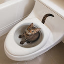 Cubierta de inodoro de gato 3D de un solo uso, estampado de animal, autoadhesivo de PVC, superficie de plástico, con decoración de baño M14555-NL