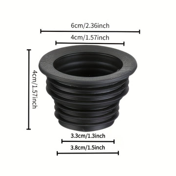 Anillo de sellado para tubería de desagüe plástico, 1 unidad - A prueba de olores, anti reflujo y antideslizante, sello para desagüe de lavadora y accesorios de baño, cubierta para desagüe de lavadora