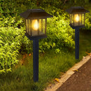 Juego de 2/6/12 luces solares para jardín, lámparas LED exteriores con energía solar, encendido automático al anochecer, diseño moderno en blanco cálido, para patio, camino, jardín, entrada