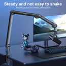 Brazo de suspensión para micrófono AOKEO AK-49 avanzado con gestión de cables de audio, brazo ajustable en 3 niveles para micrófonos Yeti, Snowball, iCE, HyperX, QuadCast, SoloCast, Elgato Wave - Montaje de escritorio en aleación resistente, ocultación d