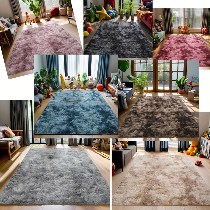 Alfombra de área de estilo nórdico de lujo - Suave, antideslizante, lavable a máquina, fácil de limpiar - Ideal para sala de estar, sofá, mesa de café, dormitorio y cama - Rosa y gris, forma rectangular, fibra de poliéster, respaldo de goma, perfecta par