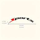 16 calcomanías para ruedas de autos deportivos - PVC resistente al agua, calcomanías de letras duraderas, decoración para llantas, adhesivos para autos, diseño en negro y rojo con texto "SPORTS", compatible con superficies de metal y plástico, accesorios