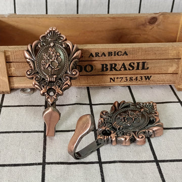 2pcs Gancho Retro de Lujo Ligero, Colgador Metálico Antioxidante Montado en la Pared, Gancho Multifuncional para Colgar Ropa, Toalla y Bata, Accesorios de Baño, Decoración del Hogar