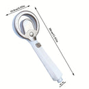 Rociador de Ducha de Anillo a Alta Presión - Cabezal de Ducha Montado en Pared de Plástico Duradero con Flujo Uniforme, Diseño Elegante Blanco para Baño y Ducha, Accesorio Moderno para el Hogar