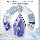 1 pieza de 1200W, plancha de vapor de alta potencia para ropa, plancha de vapor para ropa, base antiadherente, mano de obra doméstica, baja temperatura, hermética, alta presión, vapor, temperatura ajustable, antiobstrucción, multifuncional, agua pulveriz