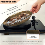 1 pieza de alfombrilla personalizada para giradiscos de vinilo RSHUBINO - Diseño de fotos personalizadas, base de goma antideslizante, regalo ideal para familiares y amigos, perfecto para vacaciones y cumpleaños, regalos para amantes de la música