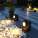 1pc de Lámpara de Piedra de Simulación Solar, Disponible en Luz Cálida/Luz Blanca, con Dos Opciones de Colores LED, Adecuada para Caminos, Patios, Céspedes, Jardines de Villa y Como Regalos para Navidad y Halloween.
