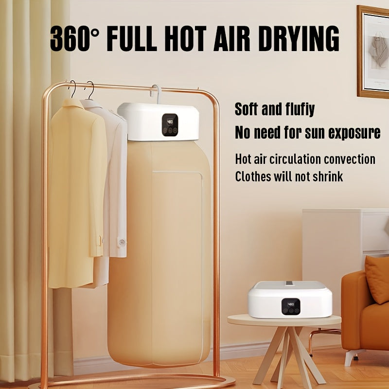 Secador de ropa portátil - Enchufe de EE. UU., apto para apartamentos, autocaravanas, viajes. Secador portátil de 550W de alta potencia. Secador mini de lujo para ropa ligera, ropa interior, compacto y conveniente.