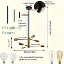 Lámpara Colgante Geométrica de Estilo Industrial Artesanal - Acabado en Metal , Montaje Semi-Bajante y Semi-Incrustrado, Sin Necesidad de Cableado, Incluye Herrajes, 110V-240V para Sala de Estar y Comedor (Bombilla no Incluida)