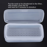 Bandeja de esterilización de acrílico para cuidado de uñas - Caja de almacenamiento transparente con tapa, ideal para desinfectar y limpiar herramientas y equipos de salón de uñas, equipos de salón de uñas|Diseño minimalista|Construcción de acrílico, sum