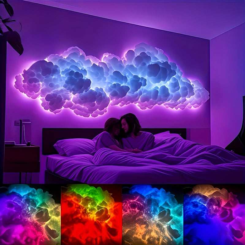 Linterna LED 3D Dinámica RGB Inteligente | Sincronización con Música, Alimentación USB - Decoración para Navidad, Halloween, Cumpleaños, Día del Padre y Ambiente en Dormitorio, Ideal para Fiestas