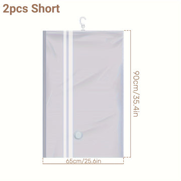 Bolsas al vacío para ropa, abrigos y chaquetas, ahorradoras de espacio, 2/4/6 paquetes con bomba manual, cierre con cremallera, material plástico, forma rectangular, no requiere electricidad