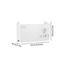 Soporte para Router Inalámbrico de Fácil Instalación - Caja de Almacenamiento de Montaje en Pared sin Taladro, Acabado Pulido, Organizador Multiusos para Hogar y Oficina, Ganchos de Utilidad