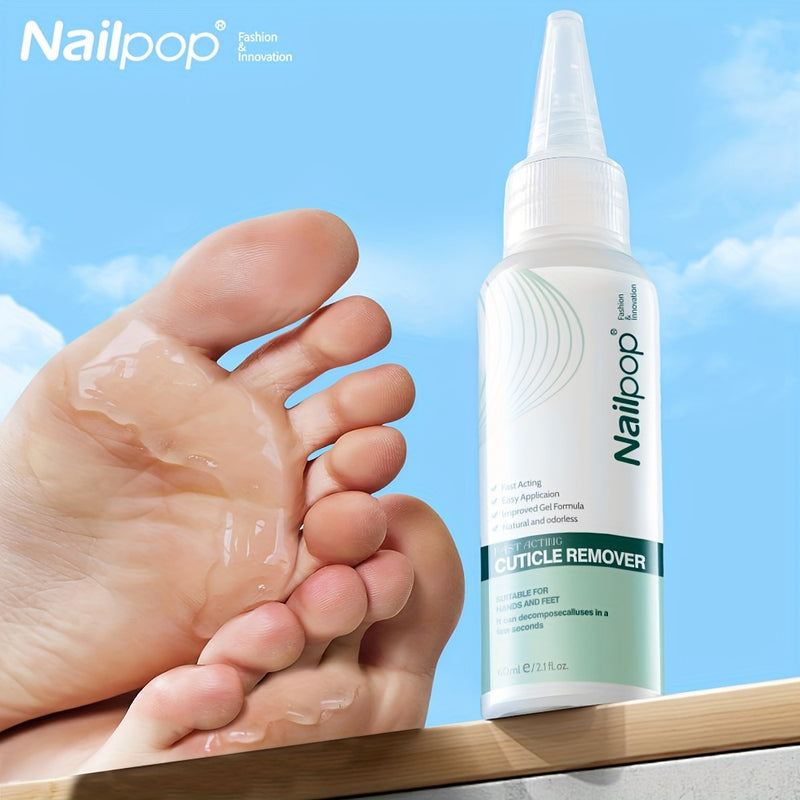 Removedor de cutículas para pies, gel exfoliante para eliminar piel muerta, tono beige claro, 60 ml - Esencial para pedicura profesional y spa de pies