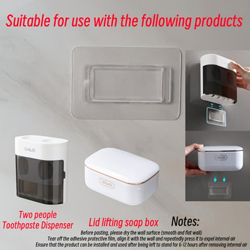 Juego de 3 accesorios de baño, Parches adhesivos para montar en la pared sin perforar agujeros, que no dañan las paredes ni se caen, adecuados para una fuerte adhesión de la mayoría de los productos en nuestra tienda