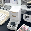 Organizador de escritorio mini - Caja de almacenamiento plástica liviana con cajones para cosméticos, maquillaje y artículos de oficina, organizador de mostrador, accesorio moderno para escritorio, caja plástica duradera, organizador de cajones
