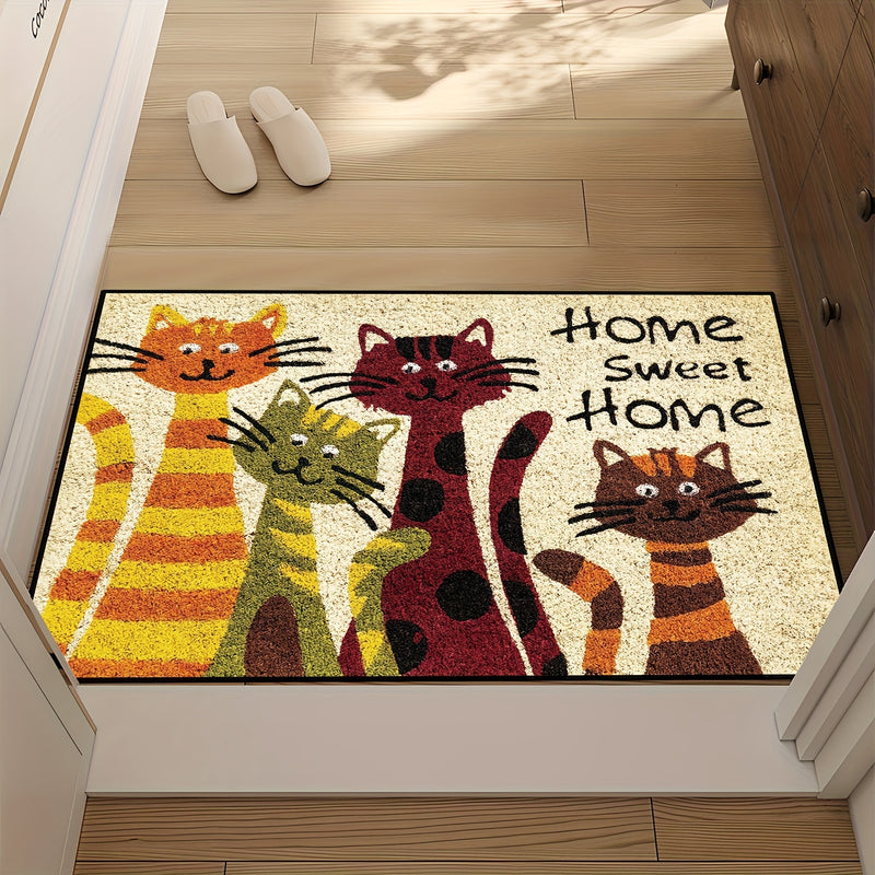 Una entrada delicada de gato en casa, adecuada para la decoración de la entrada interior, perfecta para realzar tu espacio de vida!