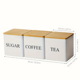 Contenedores de Almacenamiento y Blanco, Recipientes Metálicos para Café, Azúcar y Té, Organización Diaria, Almacenamiento de Cocina