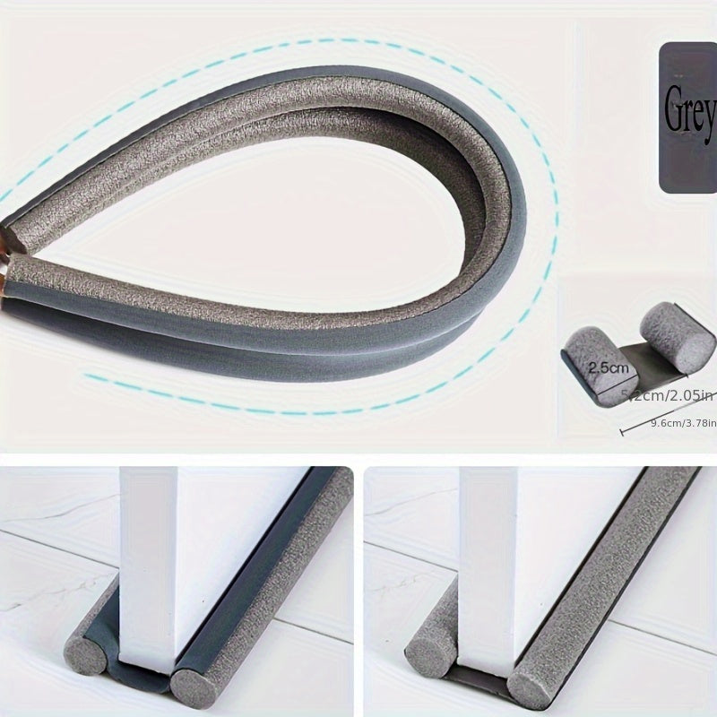 1pz Barrera de Viento Ajustable para Puertas con Sello Inferior No Adherente y Tira Flexibles Antiruido, Apto para Bajo de Puertas, Ventanas, Huecos de Vidrio de Ducha, Garaje Duradero y Fácil de Instalar