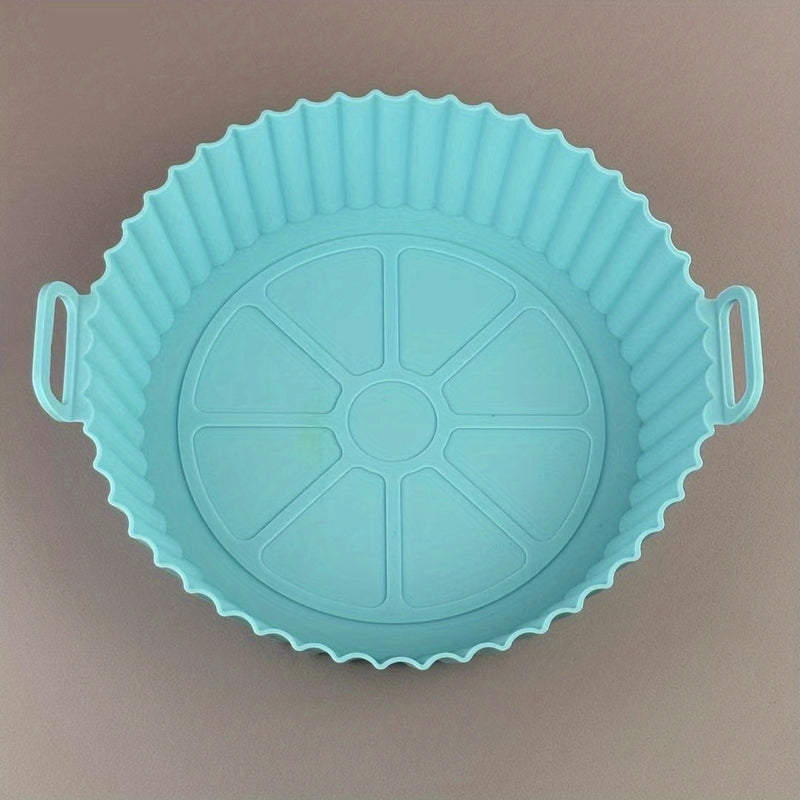 1pc Cesta de Silicona para Freidora de Aire - Reutilizable, Antiadherente y Segura en Lavavajillas para Almendras, Papas Fritas, Verduras - Accesorio de Cocina Saludable y Fácil de Limpiar, Complemento para Air Fryer