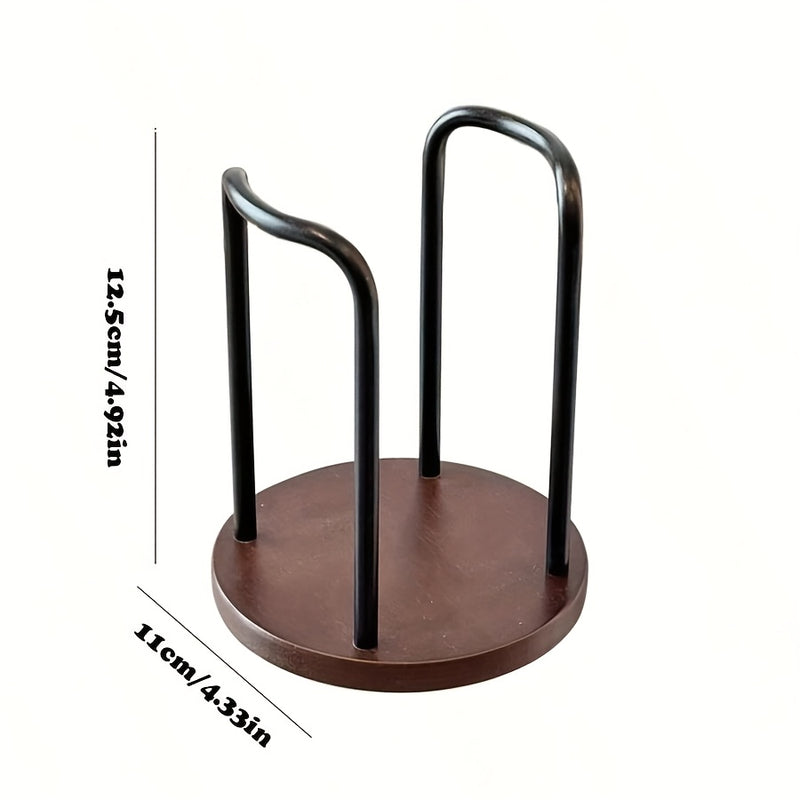 1 pieza, soporte de taza de madera elegante - Organizador de escritorio de estilo moderno con múltiples compartimentos, diseño elegante para tazas de café y té, perfecto para decoración del hogar o la oficina, tazas para decoración del hogar