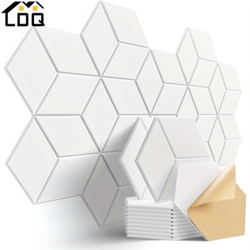 12 piezas de paneles acústicos autoadhesivos LDQ 12"x10"x0,4" - Paneles de espuma de alta densidad con diseño de Y, resistentes al fuego, absorción de ruido y eliminación de eco para hogares, estudios, oficinas (negro/gris oscuro/blanco), paneles de pare