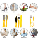 Set de exfoliador de pies multiusos, removedor de callos manual, exfoliante de piel muerta, kit de herramientas para pedicura para adictos a los tacones altos, bailarines, deportistas, meseros, mujeres, hombres, ancianos, maestros - Plástico, sin perfume