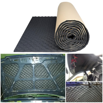1 Rollo de Panel de Espuma Autoadhesiva de Alta Densidad para Insonorización, 40.13cm x 2.01cm x 101.6cm - Espuma de Caja de Huevos Acústica Negra para Capós de Motores de Coches, Paredes, Techos - Resistente al Calor, Reducción de Ruido, Ideal para Estu