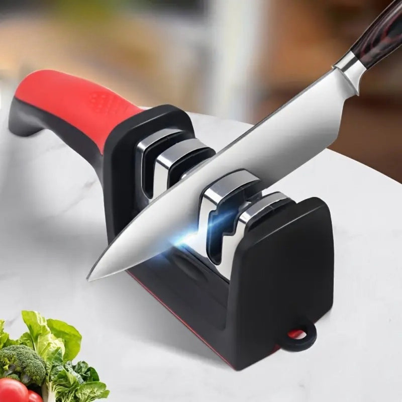 Afila Cuchillos ProSharp Grado 4/3 con Piedras de Afilar de Tungsteno y Diamante Cerámico - Afilador Manual para Cocina, No Eléctrico, para Todo Tipo de Cuchillos
