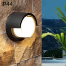 Lámpara de Pared LED | Blanco Cálido 3000K | Aluminio Fundido Negro con Cubierta Semitransparente | Uso Interior/Exterior | Iluminación Eficiente en Energía para Caminos, Villas y Pasillos | Diseño Moderno, Luces LED para Habitaciones