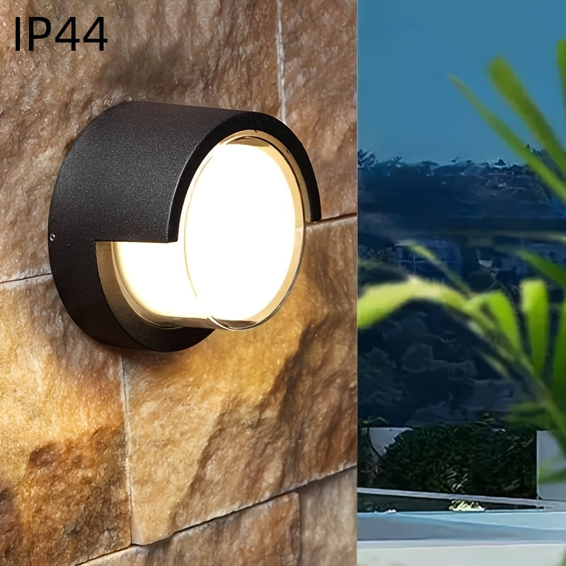 Lámpara de Pared LED | Blanco Cálido 3000K | Aluminio Fundido Negro con Cubierta Semitransparente | Uso Interior/Exterior | Iluminación Eficiente en Energía para Caminos, Villas y Pasillos | Diseño Moderno, Luces LED para Habitaciones