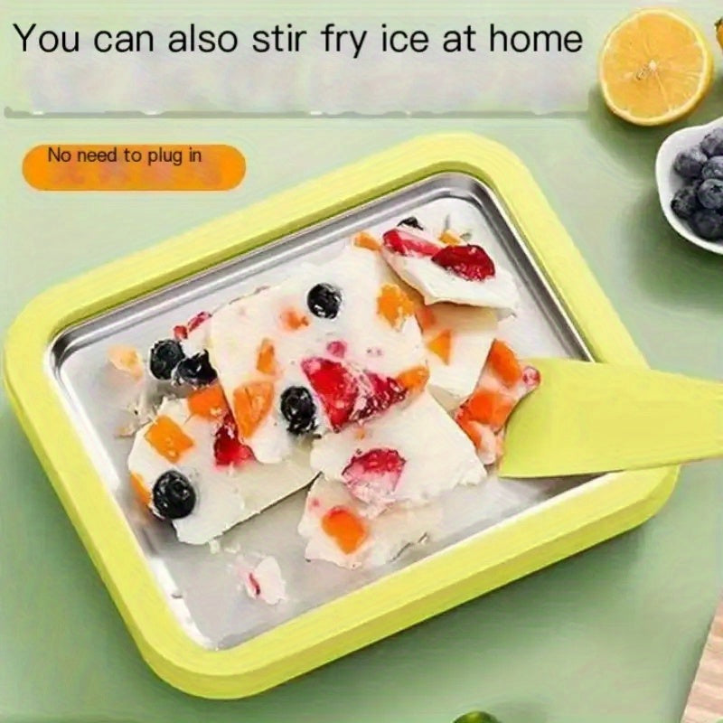 1pc Hacedor de Helado Casero Sencillo, Bandeja para Congelar Leche y Yogur DIY, Molde Portátil para Cubitos de Fruta, Herramienta Pequeña sin Necesidad de Enchufar