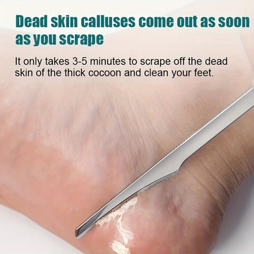 1pc Cuchillo de Acero Inoxidable para Pies - Removedor de Piel Muerta, Afeitadora de Uñas de los Dedos, Raspador de Callos para Pedicura y Cuidado de Pies, Suministros de Pedicura
