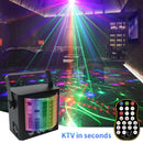 Luces disco LED con control de ritmo por sonido, luces láser para fiestas KTV con carcasa metálica, control remoto, ideales para habitaciones, salas y iluminación DJ interior, perfectas para decorar en días festivos